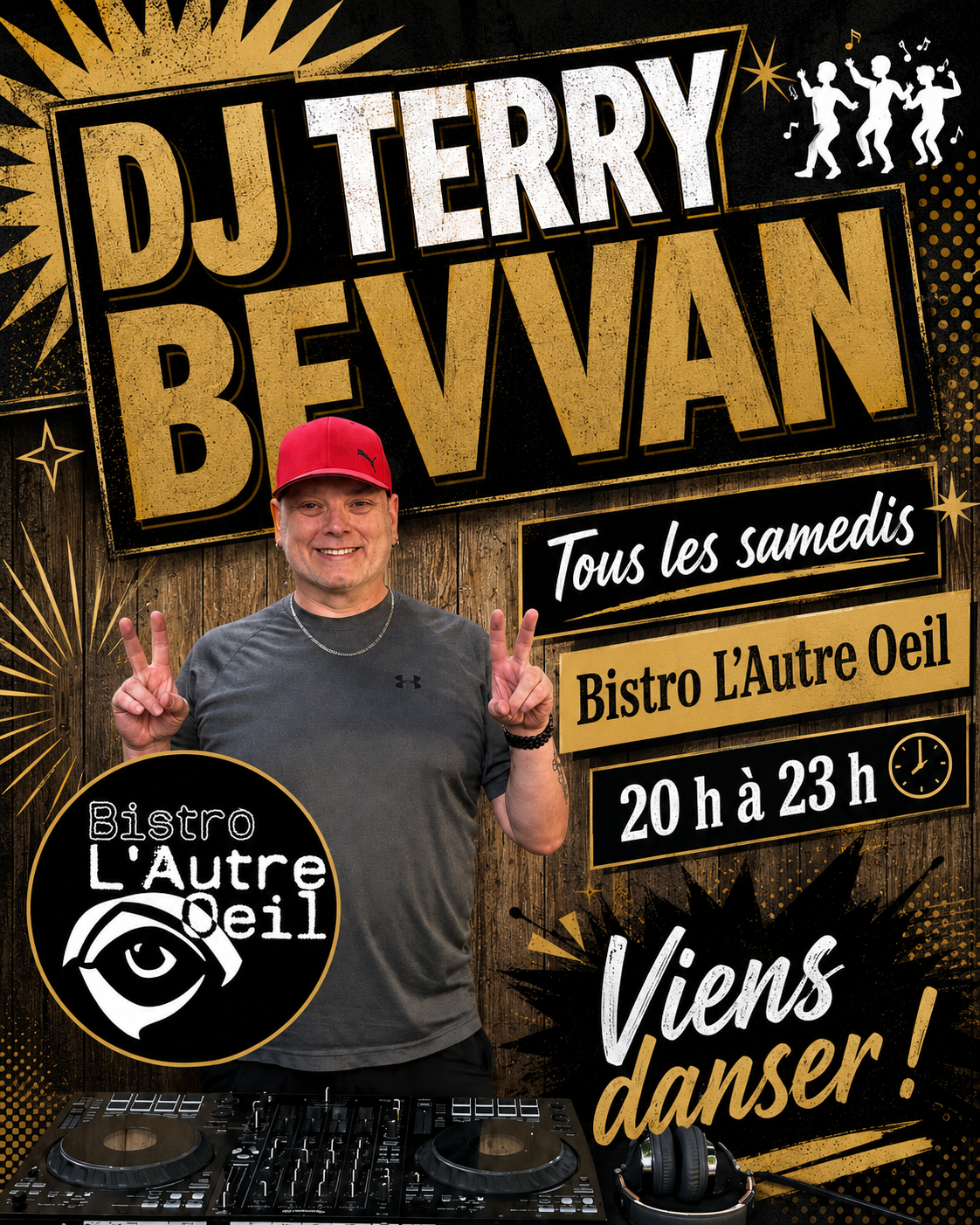DJ Terry Bevvan Saturdays at L'AO poster