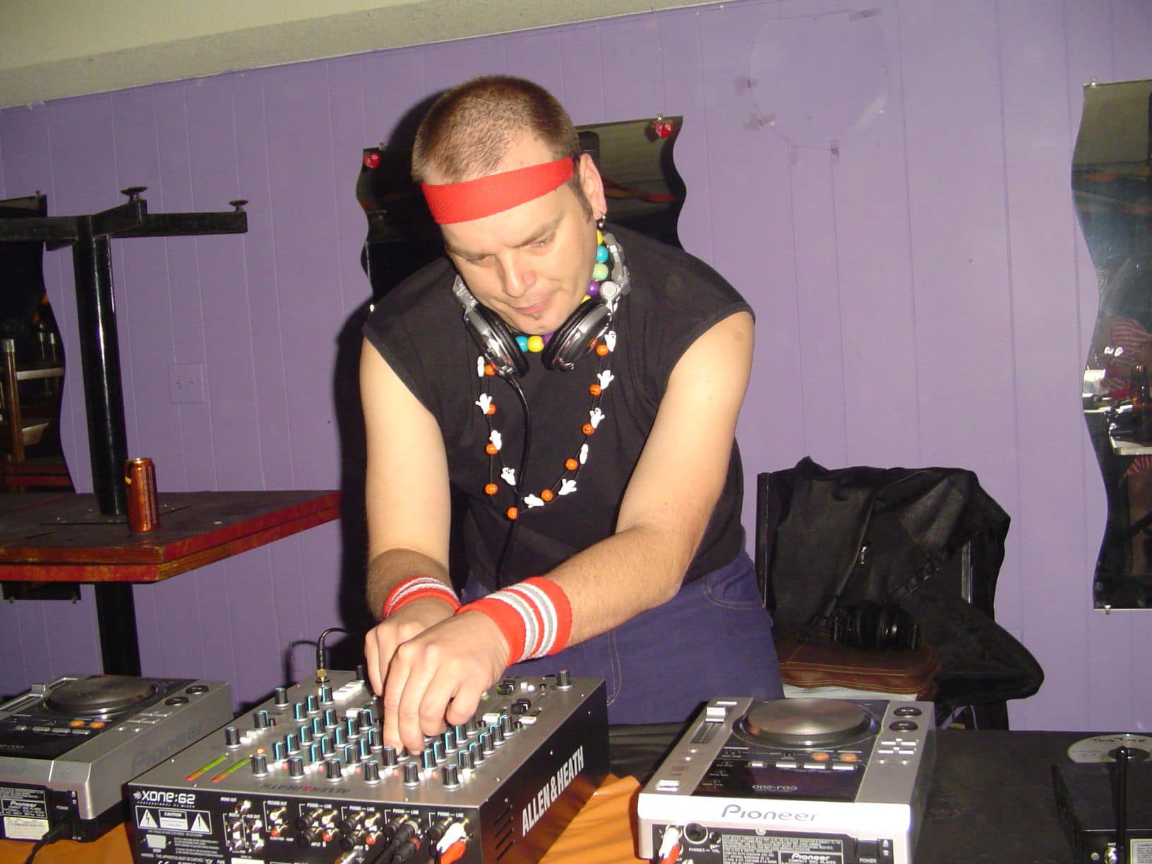 Throwback DJ booth photo